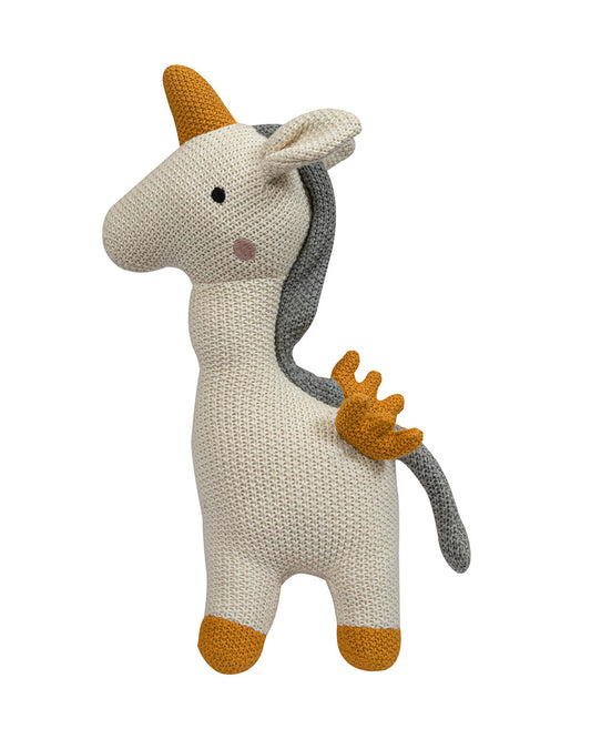 Pomme Wing Unicorn Cotton Knitted Soft Toy-Promotes Visual Stimulation-Plush Cuddly Toy For Newborn