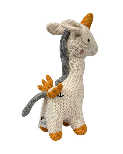 Pomme Wing Unicorn Cotton Knitted Soft Toy-Promotes Visual Stimulation-Plush Cuddly Toy For Newborn