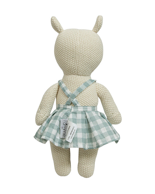 Pomme Hippo With Dress Cotton Knitted Soft Toy-Promotes Visual Stimulation-Plush Cuddly Toy For Newborn