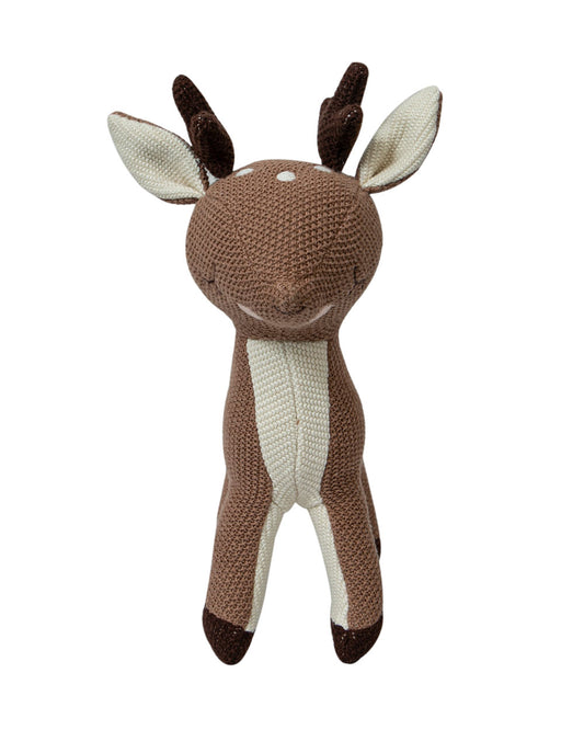 Pomme Horn Deer Cotton Knitted Soft Toy-Promotes Visual Stimulation-Plush Cuddly Toy For Newborn