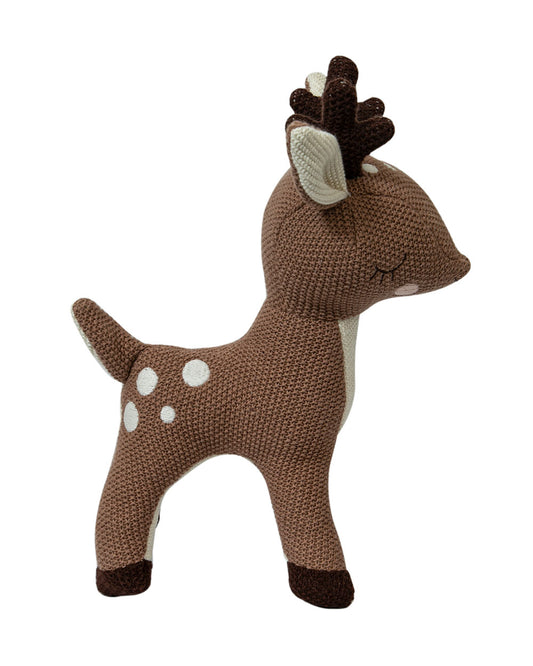 Pomme Horn Deer Cotton Knitted Soft Toy-Promotes Visual Stimulation-Plush Cuddly Toy For Newborn