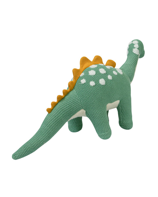 Pomme Dinosaur Cotton Knitted Soft Toy-Promotes Tactile Stimulation-Plush Cuddly Toy For Newborn