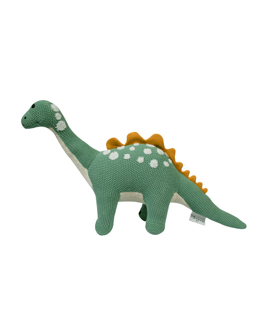 Pomme Dinosaur Cotton Knitted Soft Toy-Promotes Tactile Stimulation-Plush Cuddly Toy For Newborn