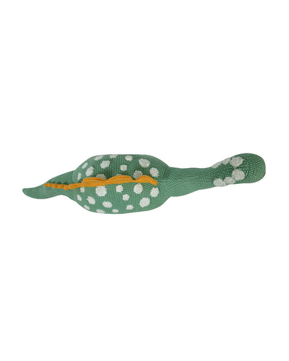 Pomme Dinosaur Cotton Knitted Soft Toy-Promotes Tactile Stimulation-Plush Cuddly Toy For Newborn
