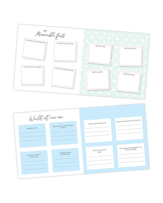 Pegasus A Treasure Chest of First Baby Record Book-Keepsake Memory Journal 36 Pages-For Newborn