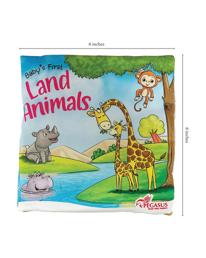 Popcorn Baby First Cloth Books-Set Of 4 Soft Crinkle Books-Enhances Sensory Stimulation-Learning & Educational Toys-0M+