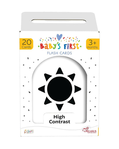 Popcorn Baby's First High Contrast Flash Cards-20 Double Sided Cards-Engages Child Attention-Learning & Educational Toys-3M+