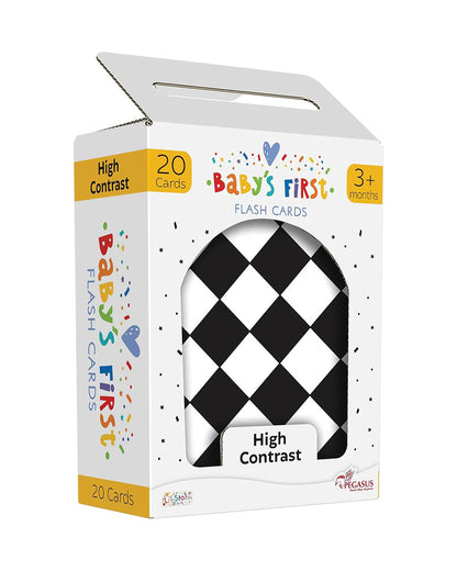 Popcorn Baby's First High Contrast Flash Cards-20 Double Sided Cards-Engages Child Attention-Learning & Educational Toys-3M+