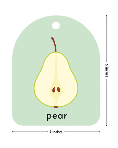 Popcorn Baby's First Flash Cards-Fruit & Vegetable-20 Double Sided Cards-Develops Visual Recognition-Learning & Educational Toys-3M+