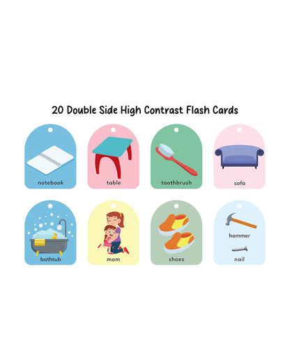 Popcorn Baby's First Flash Cards-First Objects-20 Double Sided Cards-Develops Visual Recognition-Learning & Educational Toys-3M+