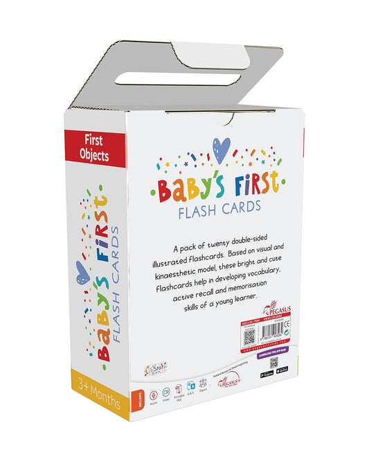 Popcorn Baby's First Flash Cards-First Objects-20 Double Sided Cards-Develops Visual Recognition-Learning & Educational Toys-3M+