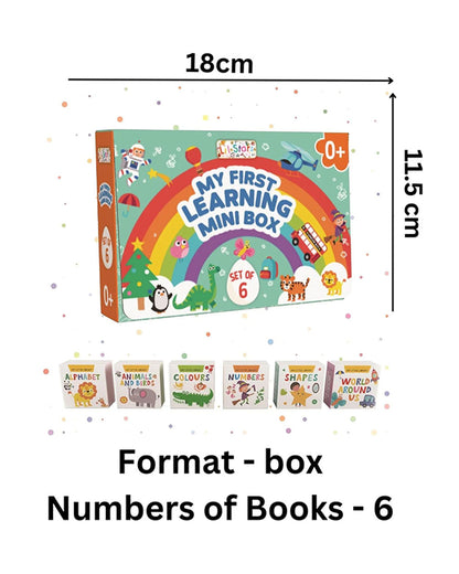 Pegasus My First Learning Mini Box-Set of 6 Board Books-Develops Visual Recognition-Learning & Educational Toys-0M+