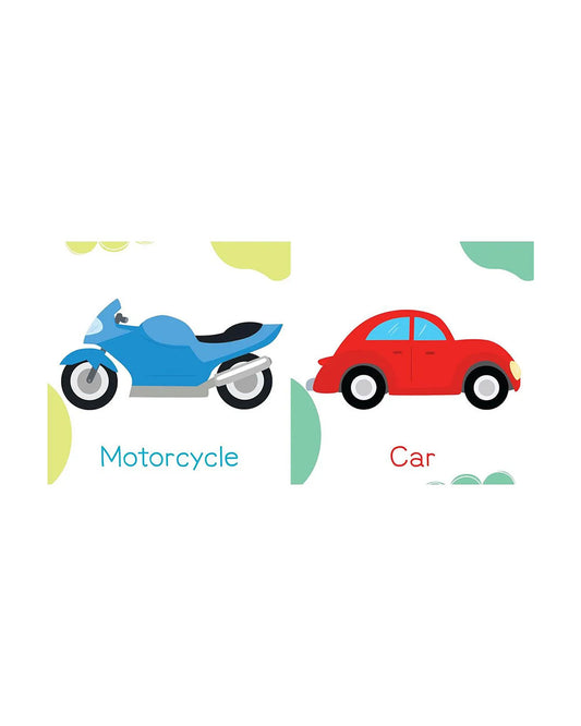 Pegasus Let's Learn Vehicles Book-12 Interactive Colorful Pages-Develops Visual Recognition-Learning & Educational Toys-12M+