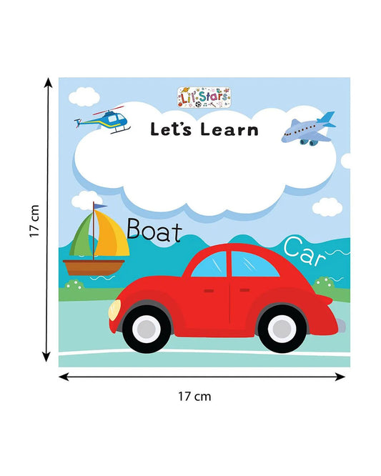Pegasus Let's Learn Vehicles Book-12 Interactive Colorful Pages-Develops Visual Recognition-Learning & Educational Toys-12M+