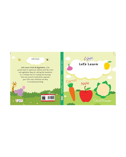 Pegasus Let's Learn Fruits & Vegetable Book-12 Interactive Colorful Pages-Develops Visual Recognition-Learning & Educational Toys-12M+