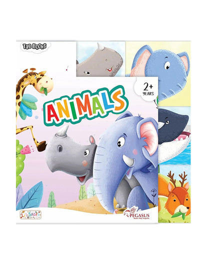 Pegasus Tab Book-Animals-10 Tabbed Pages With Bold Animal Illustrations & Easy Grip Tabs-Learning & Educational Toys-24M+