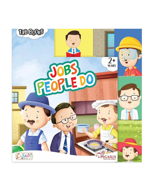 Pegasus Tab Book-Job People Do-10 Tabbed Pages With Bold Career Illustrations & Easy Grip Tabs-Learning & Educational Toys-24M+