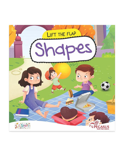 Pegasus Lift The Flap Book-Shapes-10 Interactive Flap Lift Pages-Helps In Shapes Recognition-Learning & Educational Toys-24M+
