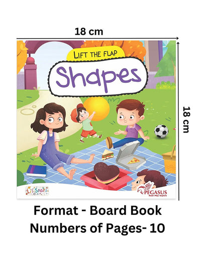 Pegasus Lift The Flap Book-Shapes-10 Interactive Flap Lift Pages-Helps In Shapes Recognition-Learning & Educational Toys-24M+