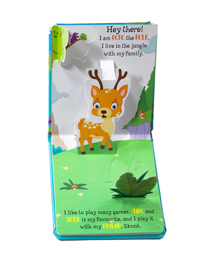 Pegasus Pop Up Book-In The Woods-6 Spread Padded Book With Pop Ups & Flaps-Develops Visual Recognition-Learning & Educational Toys-24M+