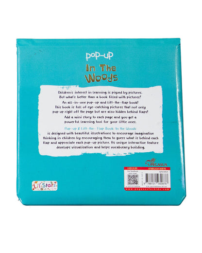 Pegasus Pop Up Book-In The Woods-6 Spread Padded Book With Pop Ups & Flaps-Develops Visual Recognition-Learning & Educational Toys-24M+