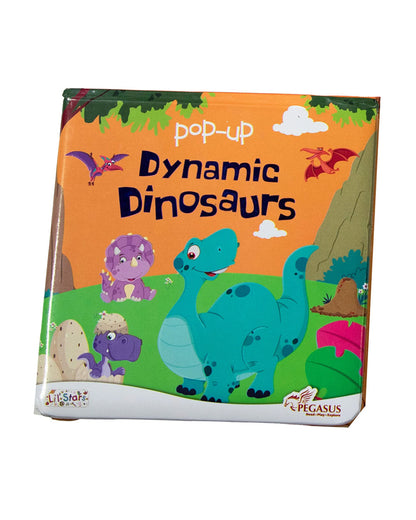 Pegasus Pop Up Book-Dynamic Dinosaurs-6 Spread Padded Book With Pop Ups & Flaps-Develops Visual Recognition-Learning & Educational Toys-24M+