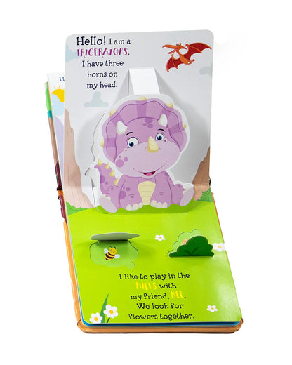 Pegasus Pop Up Book-Dynamic Dinosaurs-6 Spread Padded Book With Pop Ups & Flaps-Develops Visual Recognition-Learning & Educational Toys-24M+