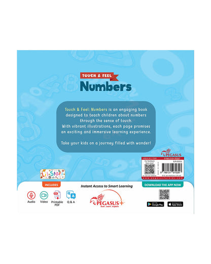 Pegasus Touch & Tickle Book-Numbers-10 Textured Pages For Sensory Development-Learning & Educational Toys-12M+