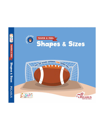 Pegasus Touch & Tickle Book-Shapes & Sizes-10 Textured Pages For Sensory Development-Learning & Educational Toys-12M+