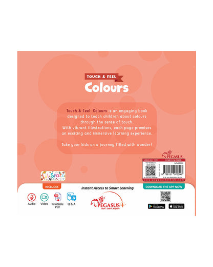 Pegasus Touch & Tickle Book-Colours-10 Textured Pages For Sensory Development-Learning & Educational Toys-12M+