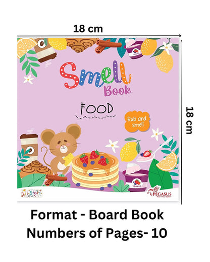 Pegasus Rub & Smell Book-Food-10 Scented Flap Pages-For Sensory Development-Learning & Educational Toys-24M+