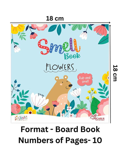 Pegasus Rub & Smell Book-Flowers-10 Scented Flap Pages-For Sensory Development-Learning & Educational Toys-24M+