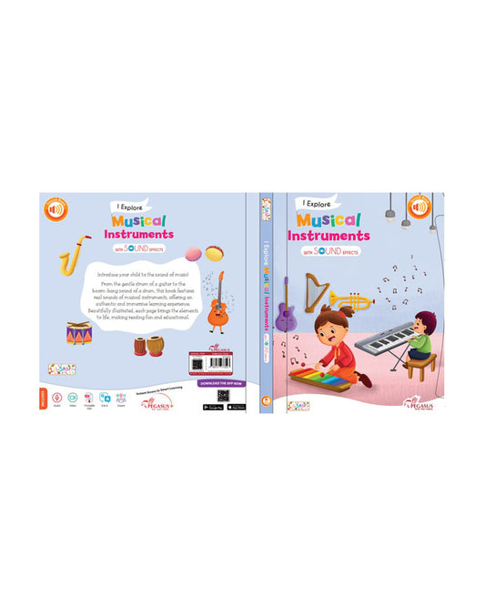 Pegasus Musical Instruments Book-10 Pages With Realistic Instruments Sounds-Learning & Educational Toys-0M+