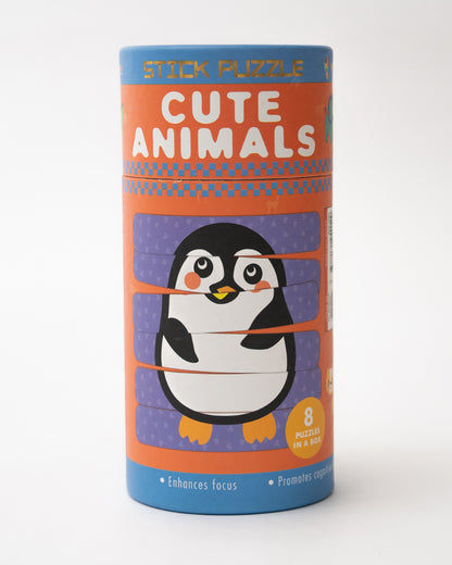 Popcorn Cute Animals Stick Puzzle-24 Pieces-Learning & Educational Toys-24M+