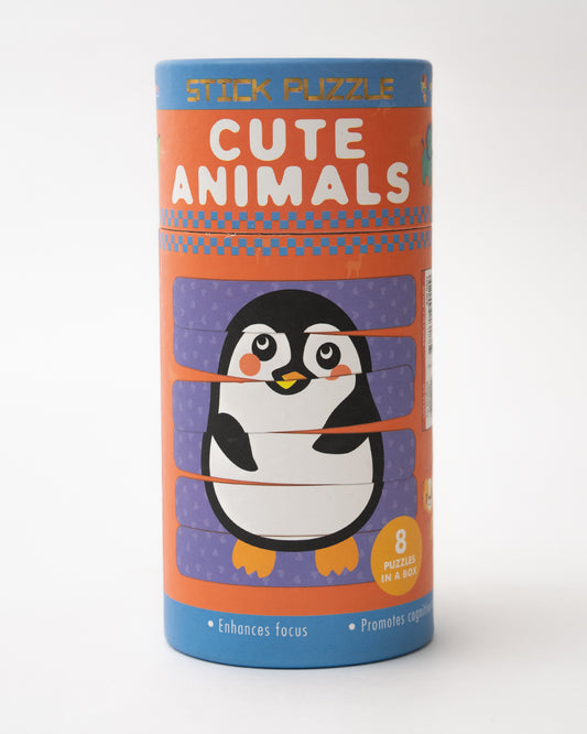 Popcorn Cute Animals Stick Puzzle-24 Pieces-Learning & Educational Toys-24M+