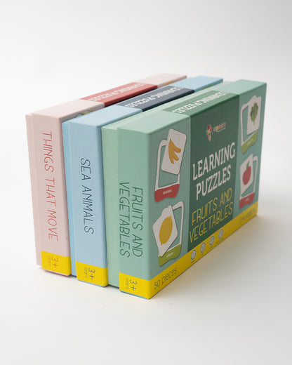 Popcorn Fruits & Vegetables Learning Puzzle-Includes 50 Pieces-Learning & Educational Toys-24M+