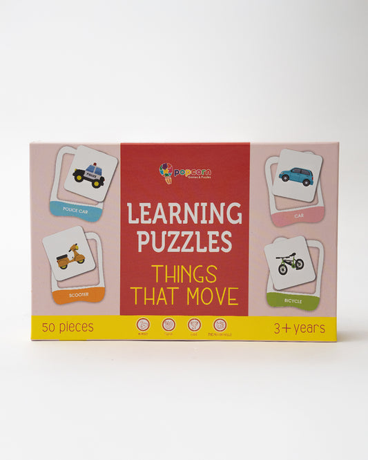 Popcorn Things That Move Learning Puzzle-Includes 50 Pieces-Learning & Educational Toys-24M+