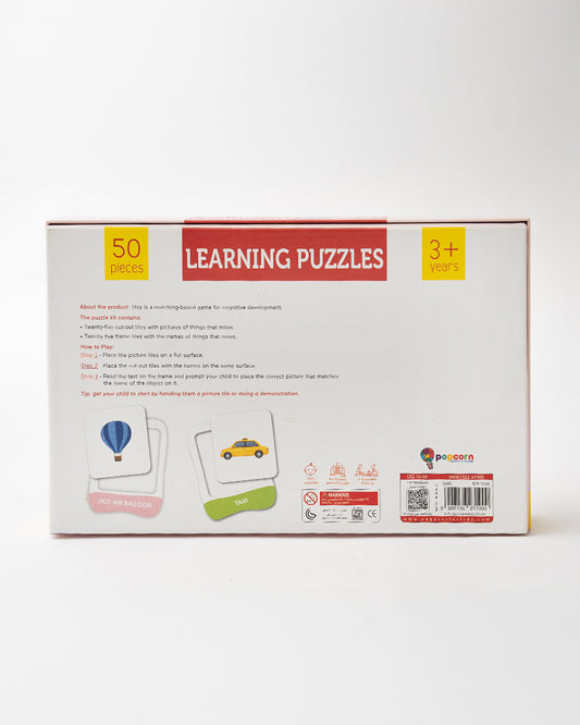 Popcorn Things That Move Learning Puzzle-Includes 50 Pieces-Learning & Educational Toys-24M+
