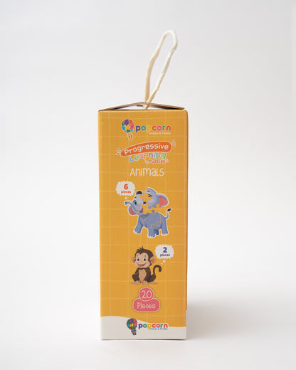 Popcorn Animals Progressive Learning Puzzle-20 Pieces-Learning & Educational Toys-24M+