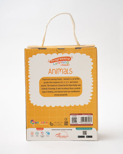 Popcorn Animals Progressive Learning Puzzle-20 Pieces-Learning & Educational Toys-24M+