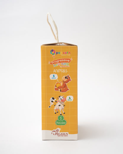Popcorn Animals Progressive Learning Puzzle-20 Pieces-Learning & Educational Toys-24M+