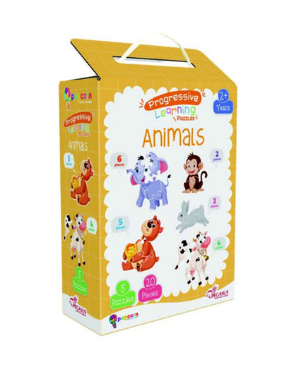 Popcorn Animals Progressive Learning Puzzle-20 Pieces-Learning & Educational Toys-24M+