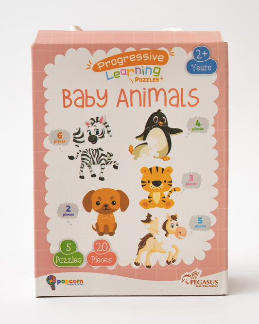 Popcorn Baby Animals Progressive Learning Puzzle-20 Pieces-Learning & Educational Toys-24M+