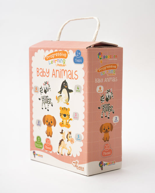 Popcorn Baby Animals Progressive Learning Puzzle-20 Pieces-Learning & Educational Toys-24M+