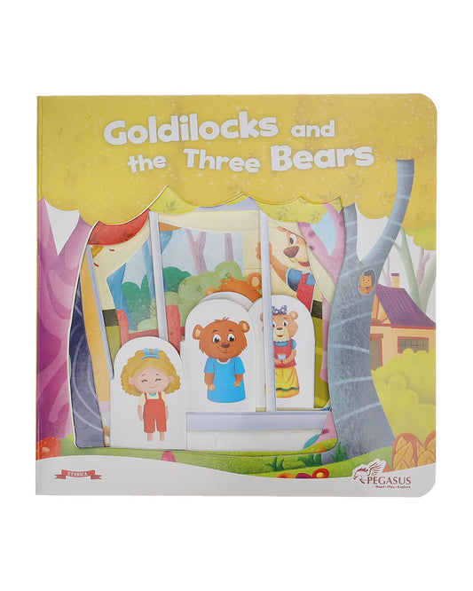 Pegasus Goldilocks And The Three Bears Finger Puppet Story Book-10 Interactive Story Pages-Encourages Active Participation-Learning & Educational Toys-24M+