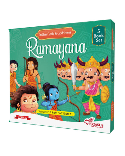 Pegasus Indian Gods & Goddesses-Ramayana-Set of 5 Mythological Books-Learning & Educational Toys-24M+