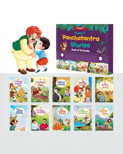 Pegasus My Story Bag-Panchatantra Set of 10 Books-Enhances Imagination-Learning & Educational Toys-24M+