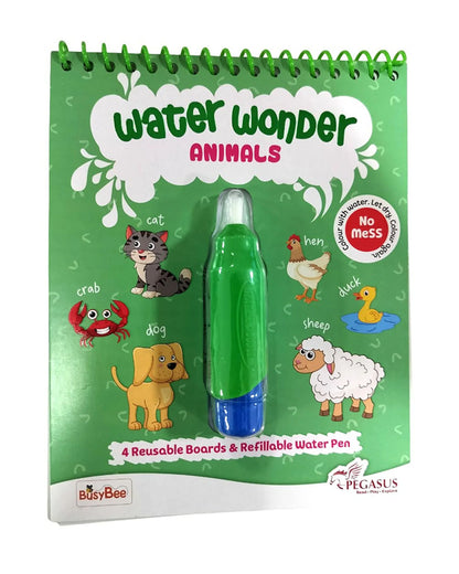 Pegasus Water Wonder Animals Magical Colouring Book-Art & Craft Kit-Develops Fine Motor Skills-36M+