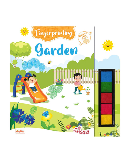 Pegasus Fingerprinting Colouring Book-Garden-Art & Craft Kit-Helps In Colour Recognition-36M+