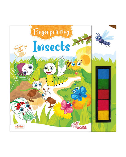 Pegasus Fingerprinting Colouring Book-Insects-Art & Craft Kit-Helps In Colour Recognition-36M+
